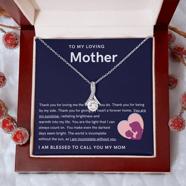 To My Loving Mother - You are my sunshine, radiating brightness into my life (Limited Time Offer) - Alluring Beauty Necklace