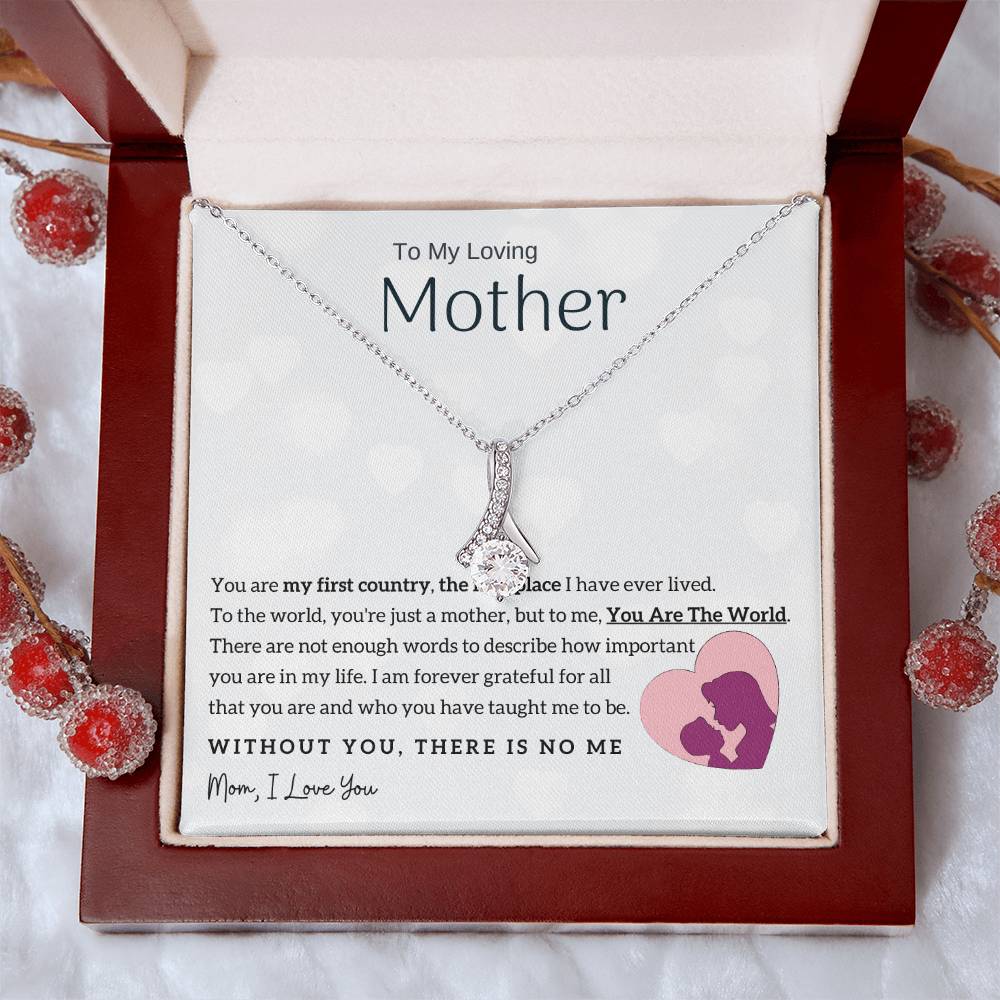 To My Loving Mother - You Are The World To Me! (Limited Time Offer) - Alluring Beauty Necklace