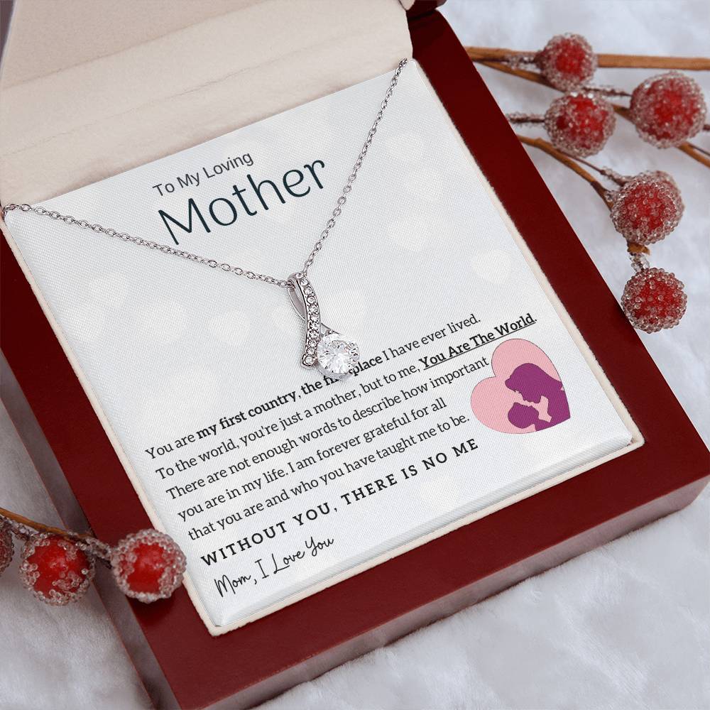 To My Loving Mother - You Are The World To Me! (Limited Time Offer) - Alluring Beauty Necklace