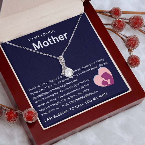 To My Loving Mother - You are my sunshine, radiating brightness into my life (Limited Time Offer) - Alluring Beauty Necklace