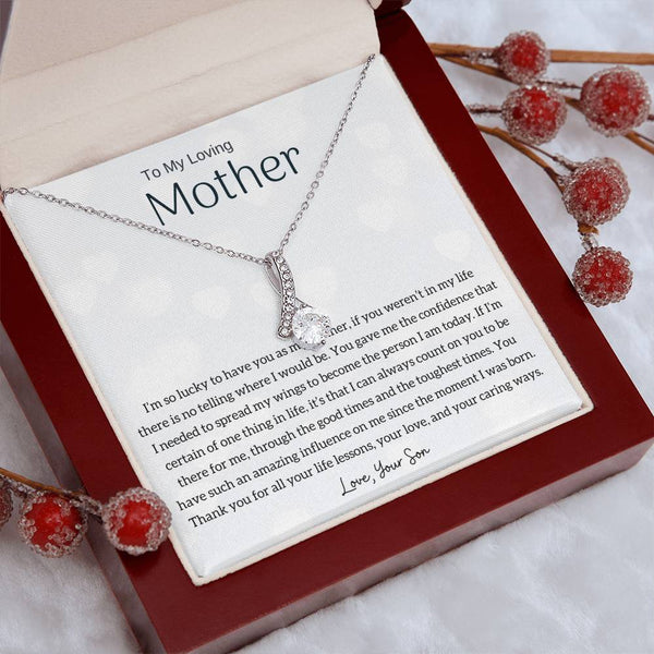 To My Loving Mother - I'm so lucky to have you as my mother! (Limited Time Offer) - Alluring Beauty Necklace