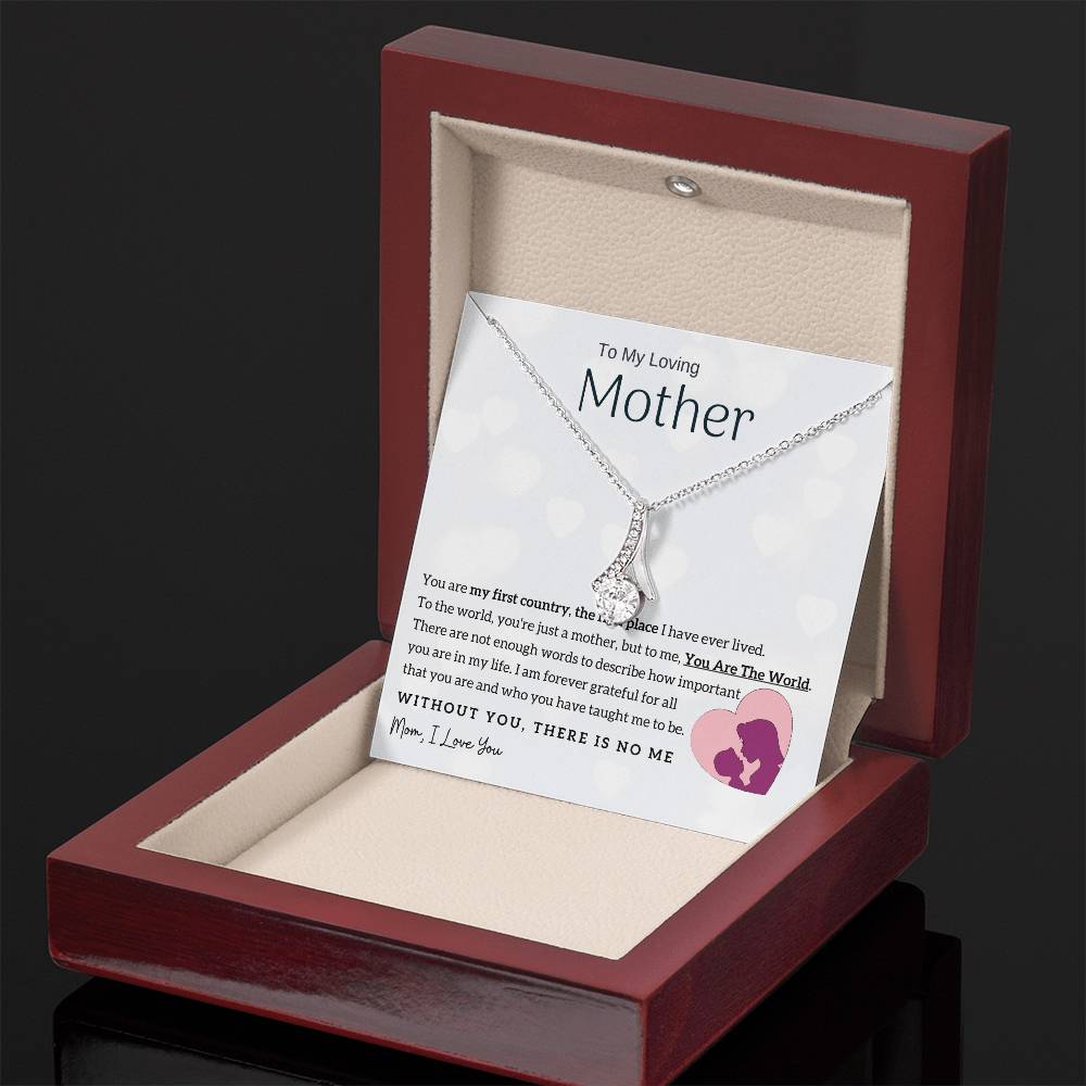 To My Loving Mother - You Are The World To Me! (Limited Time Offer) - Alluring Beauty Necklace