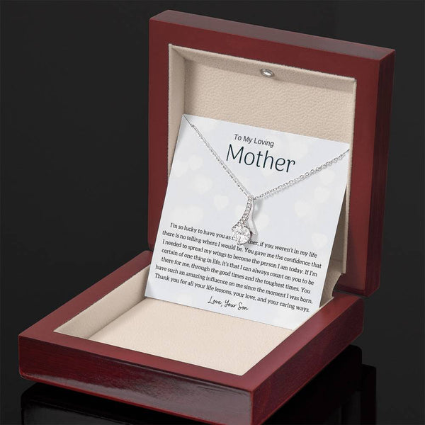 To My Loving Mother - I'm so lucky to have you as my mother! (Limited Time Offer) - Alluring Beauty Necklace