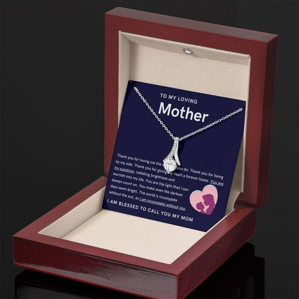 To My Loving Mother - You are my sunshine, radiating brightness into my life (Limited Time Offer) - Alluring Beauty Necklace