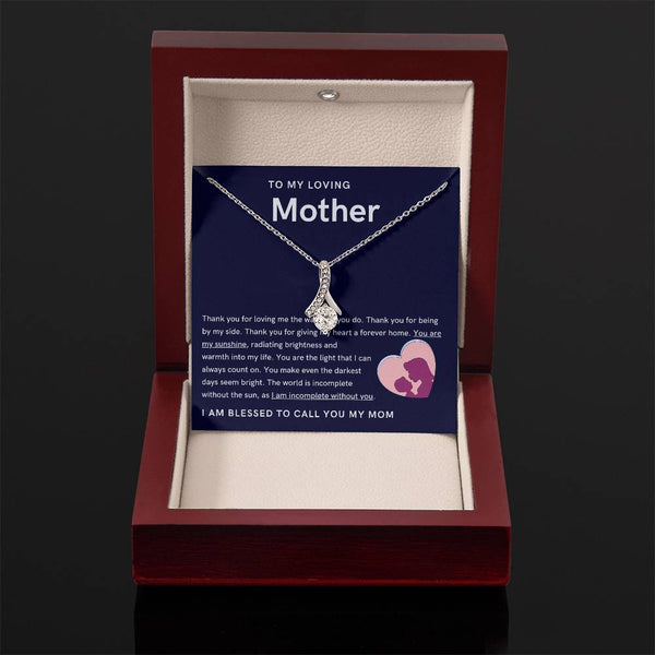 To My Loving Mother - You are my sunshine, radiating brightness into my life (Limited Time Offer) - Alluring Beauty Necklace