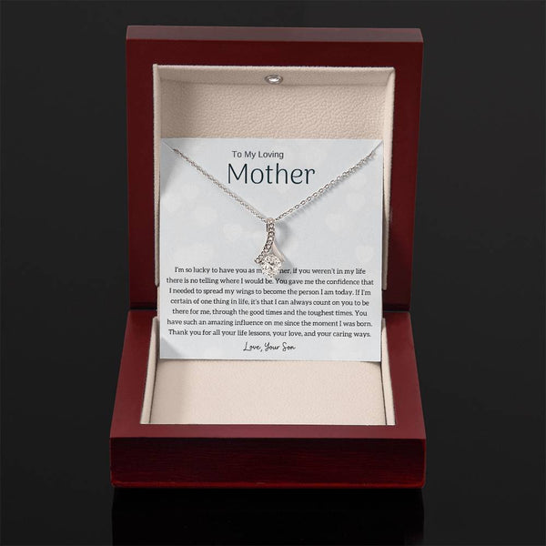 To My Loving Mother - I'm so lucky to have you as my mother! (Limited Time Offer) - Alluring Beauty Necklace