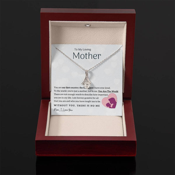 To My Loving Mother - You Are The World To Me! (Limited Time Offer) - Alluring Beauty Necklace