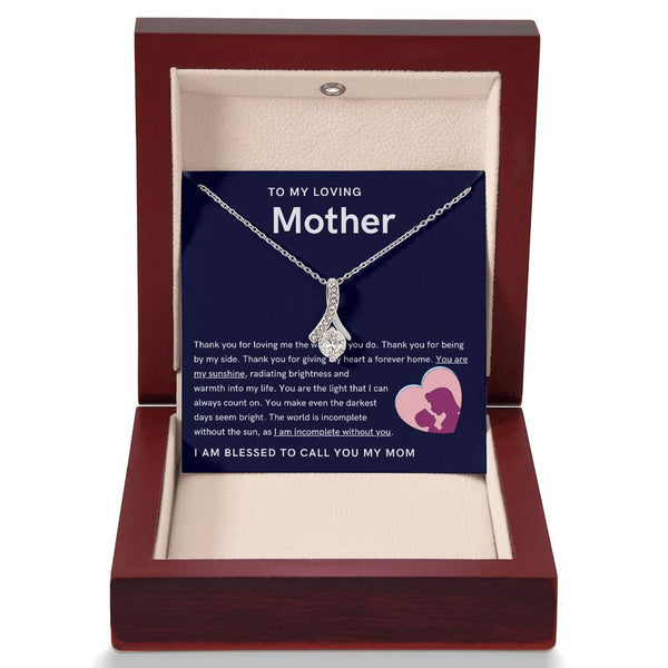 To My Loving Mother - You are my sunshine, radiating brightness into my life (Limited Time Offer) - Alluring Beauty Necklace