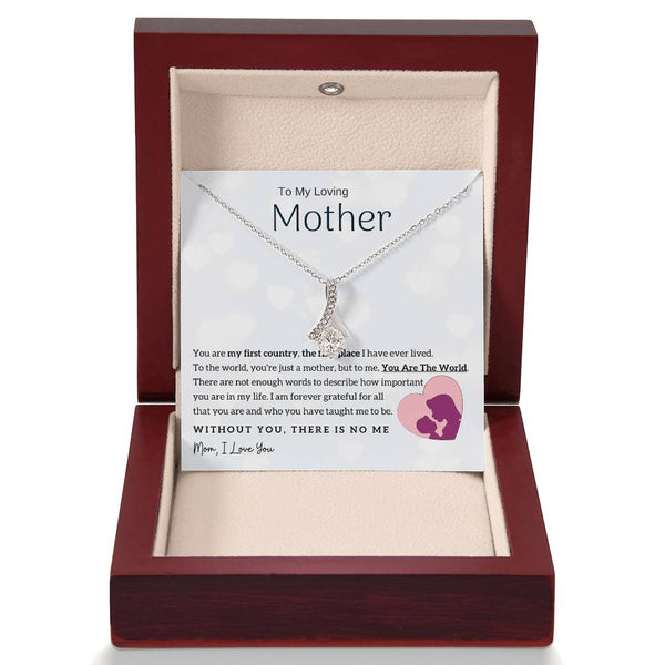 To My Loving Mother - You Are The World To Me! (Limited Time Offer) - Alluring Beauty Necklace