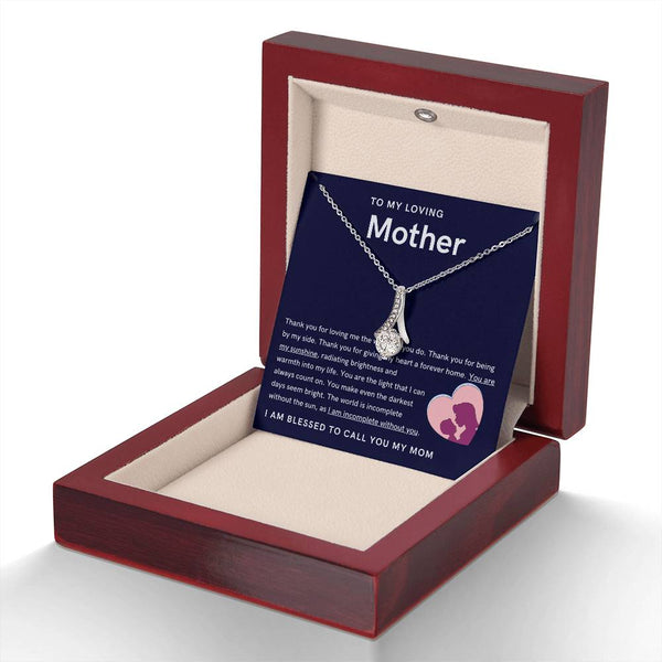 To My Loving Mother - You are my sunshine, radiating brightness into my life (Limited Time Offer) - Alluring Beauty Necklace