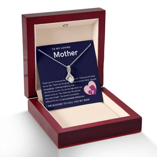 To My Loving Mother - You are my sunshine, radiating brightness into my life (Limited Time Offer) - Alluring Beauty Necklace