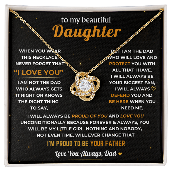 To My Daughter, Dad Will Always Protect You - Love Knot