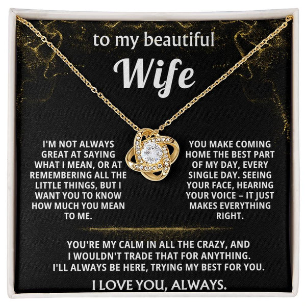 To My Wife, You make coming home the best part.