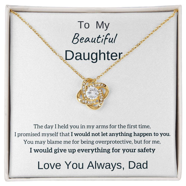 Daughter Necklace Gift from Dad, Gift From Dad, Daughter Gift, Daughter Necklace, 14k White Gold , Top Gift for Daughter