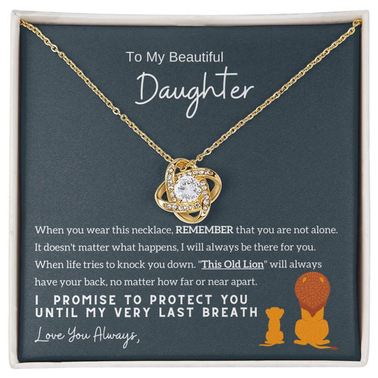 Top Gift For Daughter, To Daughter From Mom ,To Daughter From Dad , Daughter Necklace Gift, Love Knot
