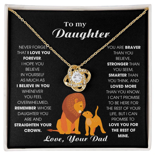 [Love Knot necklace ] To My Daughter, Never Forget That I Love You Forever