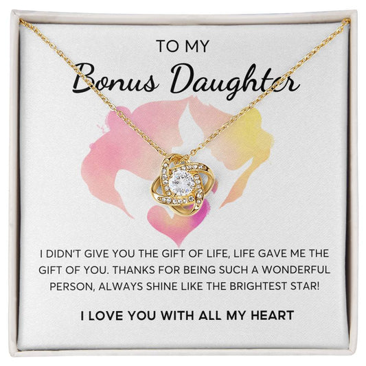 Bonus Daughter Gift, Daughter in Law Gift, Birthday Gift Daugther in Law, Top Gift for Girls , Love Knot