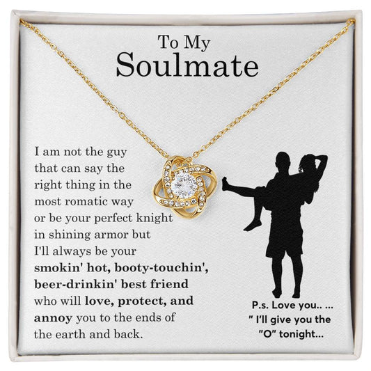 To My Beautiful Soulmate ,  Gift For Soulmate , Gift For Wife,  Forever Love Necklace, Top Gift for Women, Funny card