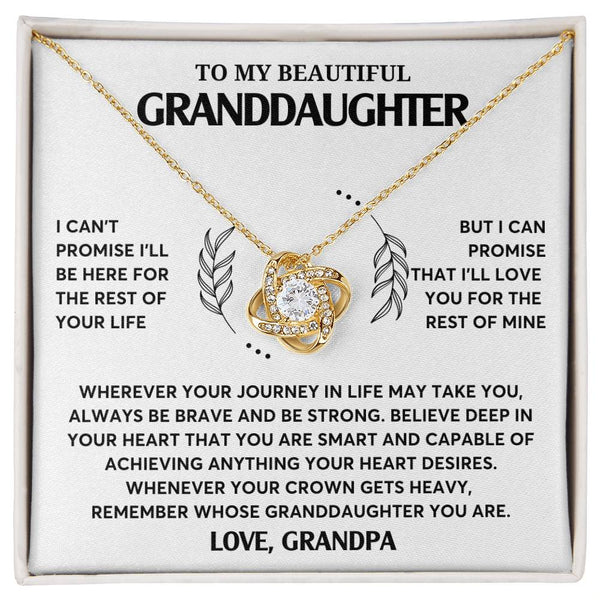 Granddaughter Gift Unusual Gift , Granddaughter Gifts, To My Granddaughter Necklace, Granddaughter Jewelry Gift, Love Knot