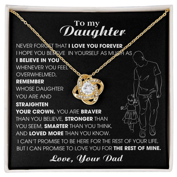 [ Almost sold out ] To My Daughter, Never Forget That I Love You Forever (Love knot)
