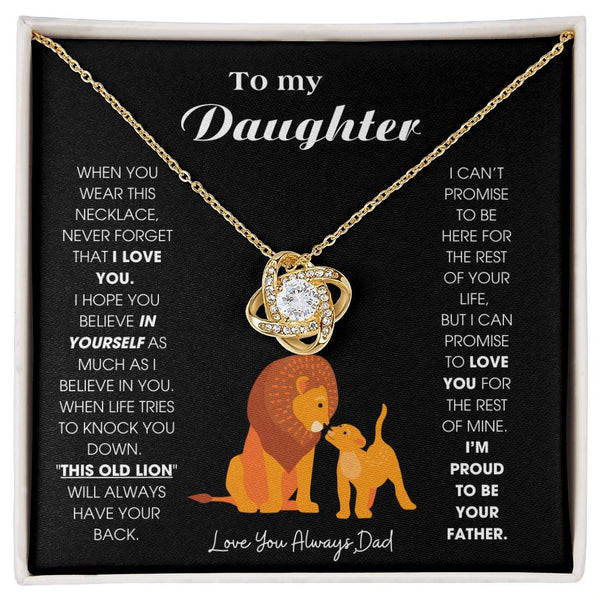 To My Daughter - When you wear this necklace, never forget that I LOVE YOU [ Gift From Dad ]