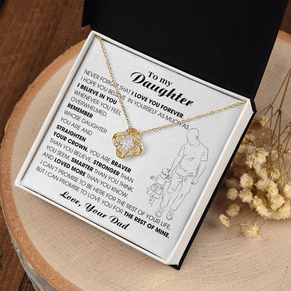 [Only a few left] To My Daughter, Never Forget That I Love You Forever (Love knot)