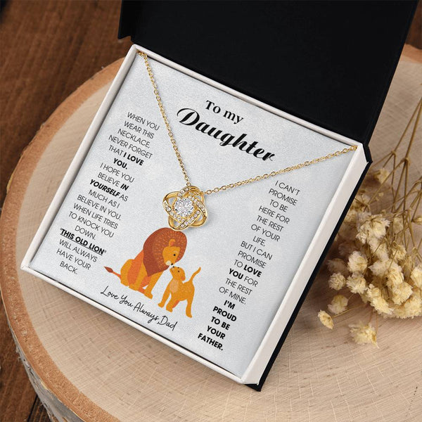 To My Daughter - When you wear this necklace, never forget that I LOVE YOU