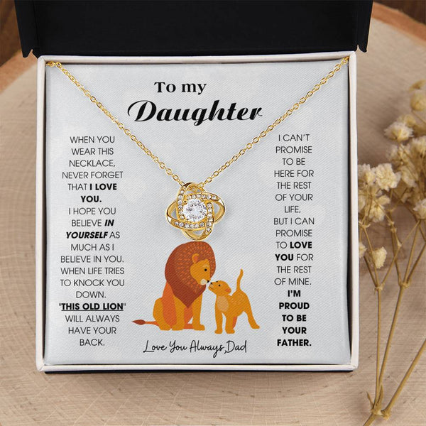 To My Daughter - When you wear this necklace, never forget that I LOVE YOU