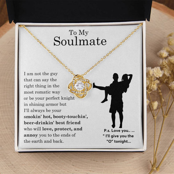 To My Beautiful Soulmate ,  Gift For Soulmate , Gift For Wife,  Forever Love Necklace, Top Gift for Women, Funny card