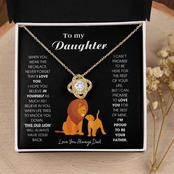 To My Daughter - When you wear this necklace, never forget that I LOVE YOU [ Gift From Dad ]
