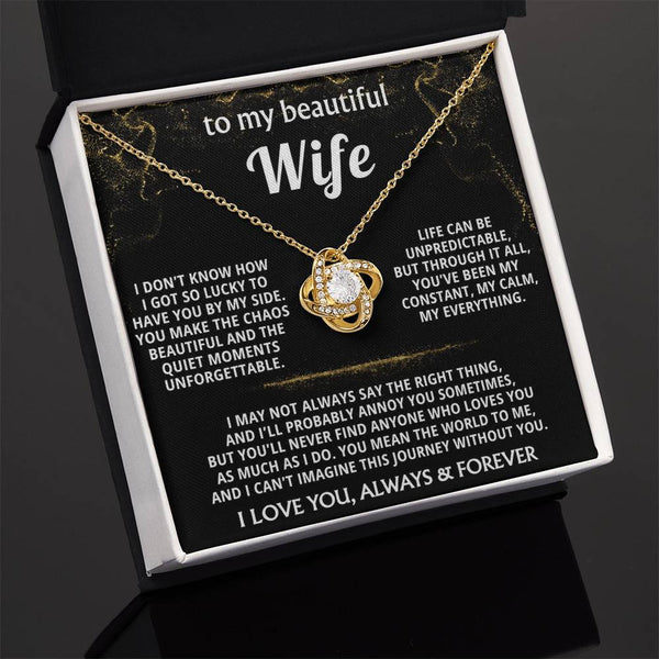 To My Wife, You are my constant, my calm, my everything.