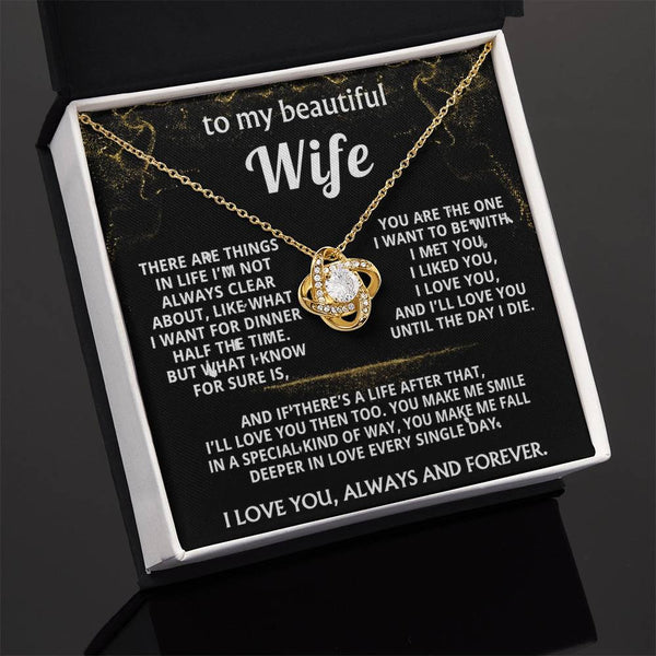 To My Wife, I'll love you always and forever.
