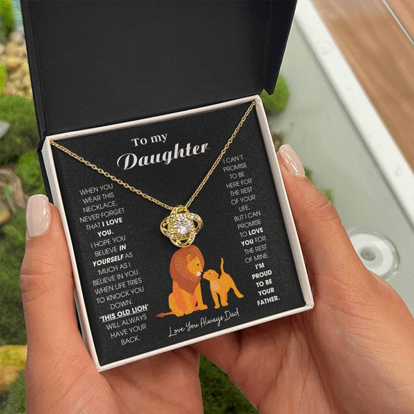 To My Daughter - When you wear this necklace, never forget that I LOVE YOU [ Gift From Dad ]