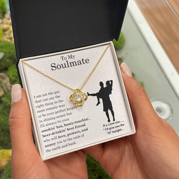 To My Beautiful Soulmate ,  Gift For Soulmate , Gift For Wife,  Forever Love Necklace, Top Gift for Women, Funny card
