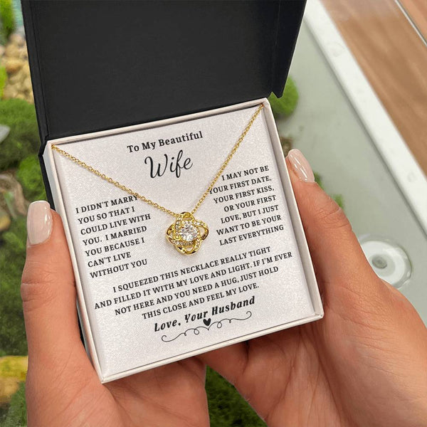 To My Wife , Forever love necklace , Gift For Wife, Wife Birthday Gift, Anniversary, Wife Necklace, Love Knot