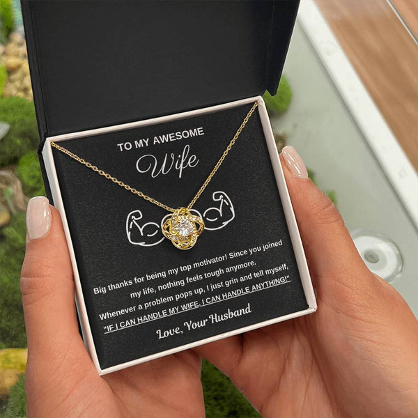 To My Awesome Wife, You Are My Top Motivator - Love Knot Necklace