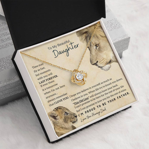 [Only a few left] To My Beautiful Daughter - Moments With You Will Last Forever (Love knot)