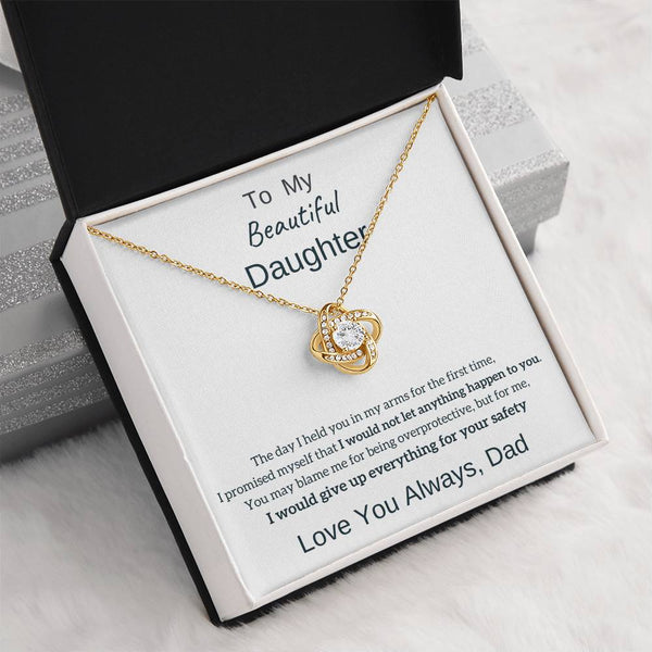 Daughter Necklace Gift from Dad, Gift From Dad, Daughter Gift, Daughter Necklace, 14k White Gold , Top Gift for Daughter