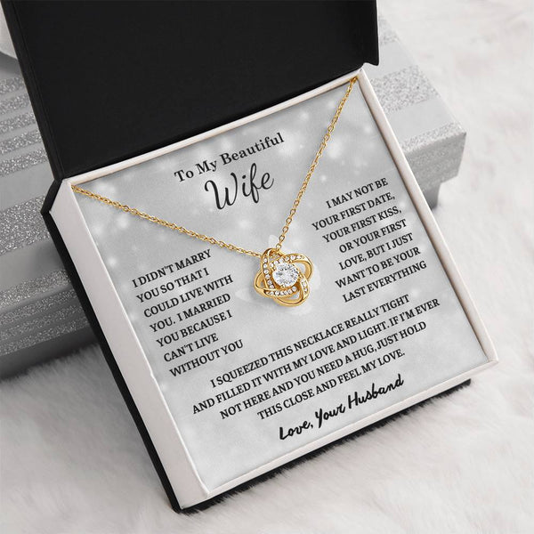 To My Wife , Love Knot necklace , Gift For Soulmate , Gift For Wife, Wife Birthday Gift, Anniversary Gift For Wife, Wife Necklace
