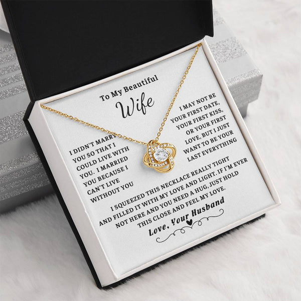 To My Wife , Forever love necklace , Gift For Wife, Wife Birthday Gift, Anniversary, Wife Necklace, Love Knot