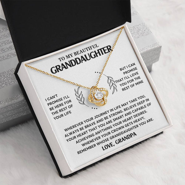Granddaughter Gift Unusual Gift , Granddaughter Gifts, To My Granddaughter Necklace, Granddaughter Jewelry Gift, Love Knot