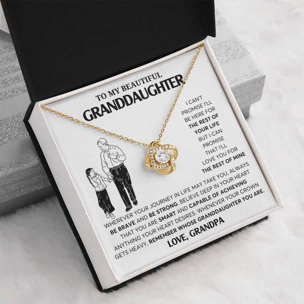 To My Granddaughter Necklace, Granddaughter Jewelry Gift,  Granddaughter Necklace,  Gift For Her, Gifts From Grandpa,  Love Knot