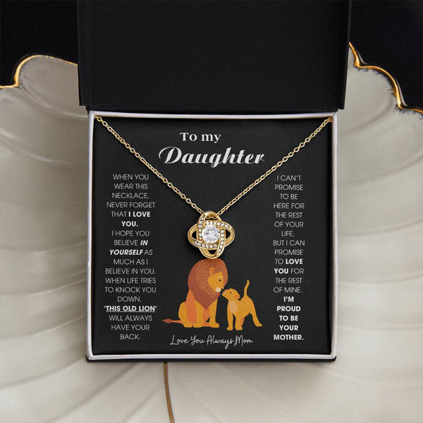 [ Few left only ] To My Daughter - When you wear this necklace, never forget that I LOVE YOU [ Gift From Mom ]