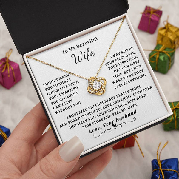 To My Wife , Forever love necklace , Gift For Wife, Wife Birthday Gift, Anniversary, Wife Necklace, Love Knot