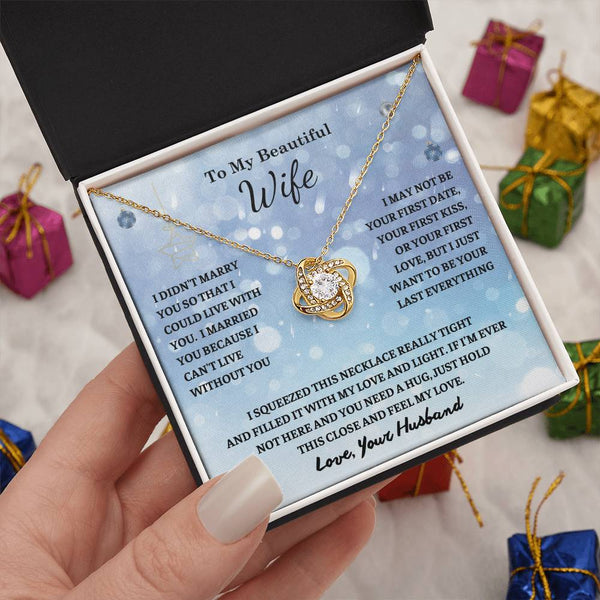 Christmas Gift For Her , To My Wife , Anniversary Gift , Gifts for women , Necklace , Love Knot
