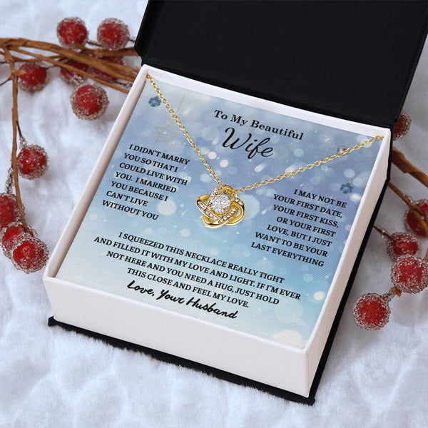 Christmas Gift For Her , To My Wife , Anniversary Gift , Gifts for women , Necklace , Love Knot