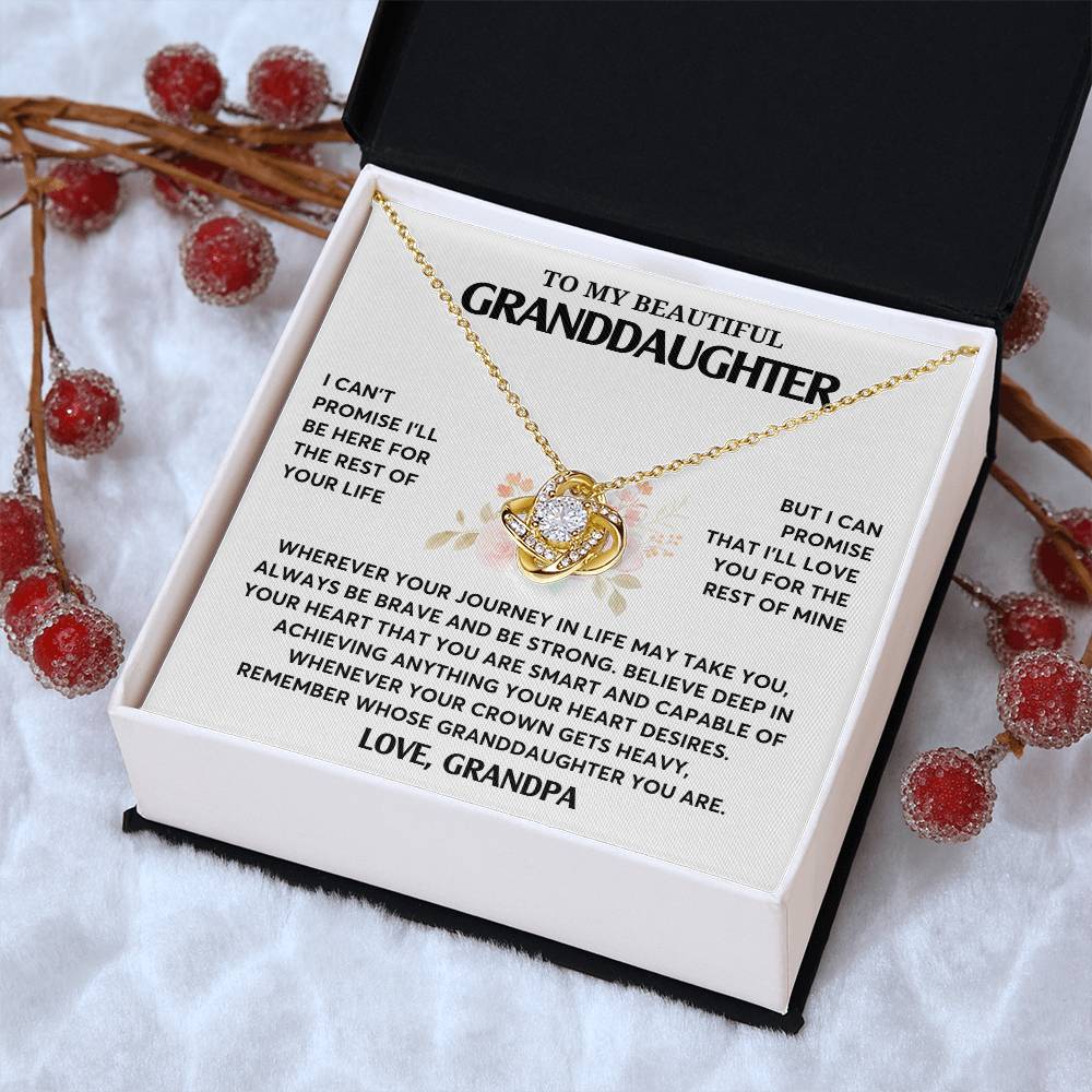 Gift From Grandpa, To My Granddaughter Necklace, Granddaughter Jewelry Gift, Granddaughter Necklace,  Gift For Her,  Love Knot