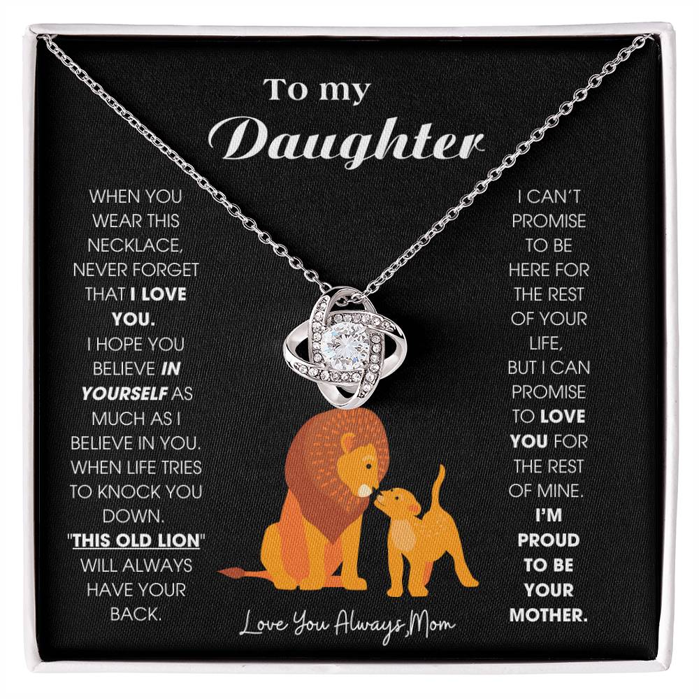 [ Few left only ] To My Daughter - When you wear this necklace, never forget that I LOVE YOU [ Gift From Mom ]