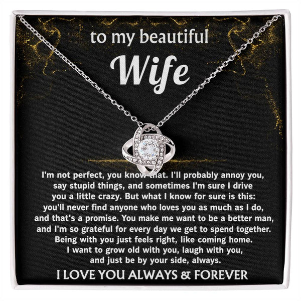 To My Wife, I'll love you always, that's a promise.