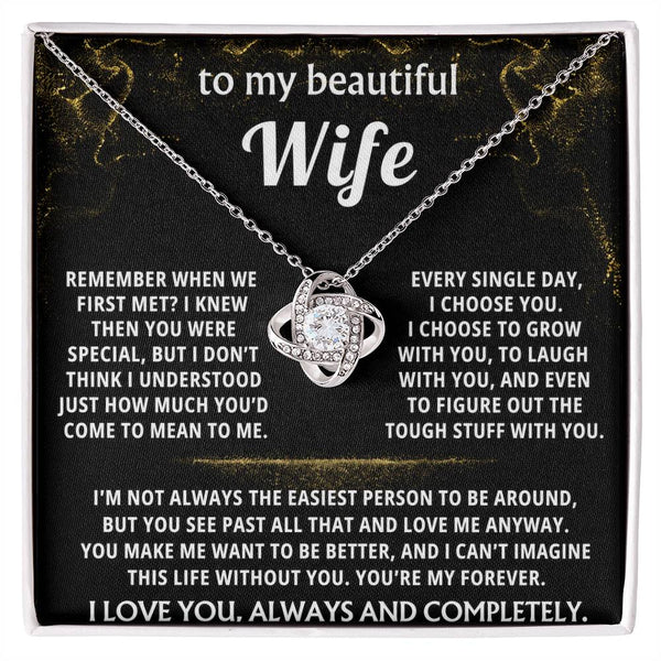 To My Wife, I choose you, always and forever.